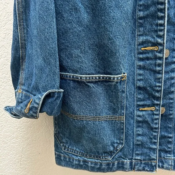 Vintage Ralph Lauren Jeans Co. Denim Chore Jacket Light Blue - Picture 4 of 10